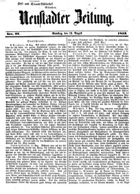 Neustadter Zeitung Samstag 13. August 1853