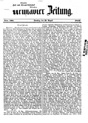 Neustadter Zeitung Dienstag 23. August 1853