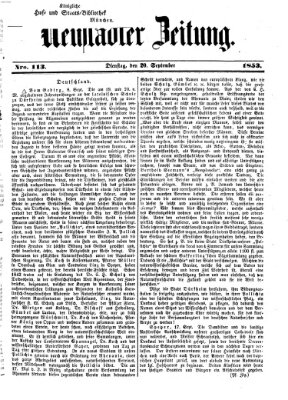 Neustadter Zeitung Dienstag 20. September 1853