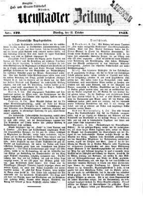 Neustadter Zeitung Dienstag 11. Oktober 1853