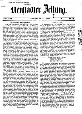 Neustadter Zeitung Donnerstag 13. Oktober 1853