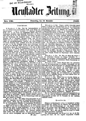 Neustadter Zeitung Donnerstag 10. November 1853