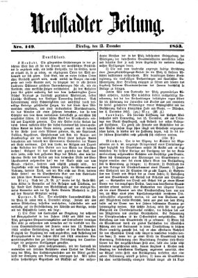 Neustadter Zeitung Dienstag 13. Dezember 1853