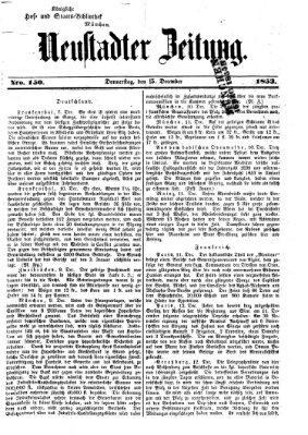 Neustadter Zeitung Donnerstag 15. Dezember 1853