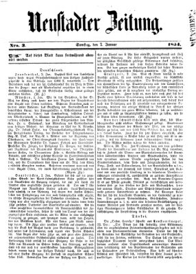 Neustadter Zeitung Samstag 7. Januar 1854