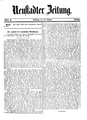 Neustadter Zeitung Dienstag 17. Januar 1854