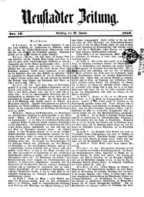 Neustadter Zeitung Dienstag 24. Januar 1854