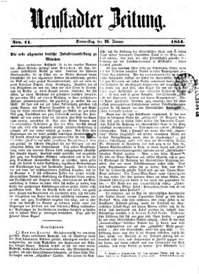 Neustadter Zeitung Donnerstag 26. Januar 1854