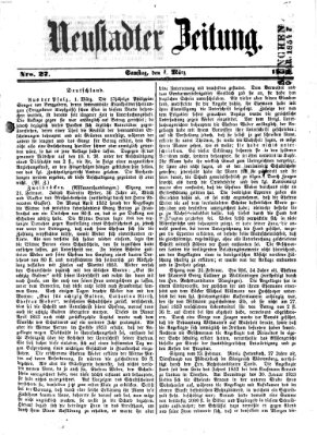 Neustadter Zeitung Samstag 4. März 1854