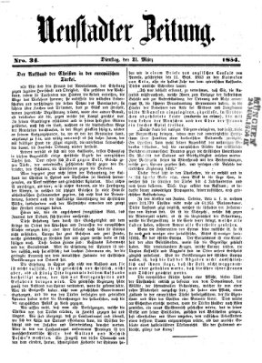 Neustadter Zeitung Dienstag 21. März 1854