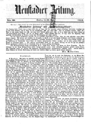 Neustadter Zeitung Samstag 25. März 1854