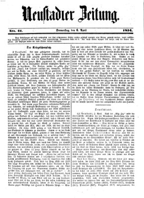 Neustadter Zeitung Donnerstag 6. April 1854