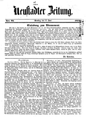 Neustadter Zeitung Samstag 17. Juni 1854