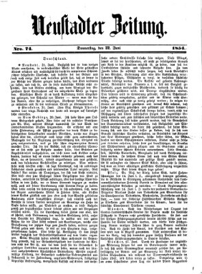 Neustadter Zeitung Donnerstag 22. Juni 1854