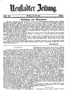 Neustadter Zeitung Samstag 24. Juni 1854