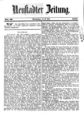 Neustadter Zeitung Donnerstag 6. Juli 1854