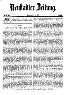 Neustadter Zeitung Samstag 8. Juli 1854