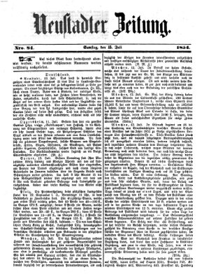 Neustadter Zeitung Samstag 15. Juli 1854