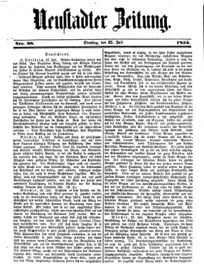 Neustadter Zeitung Dienstag 25. Juli 1854