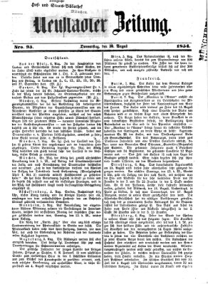 Neustadter Zeitung Donnerstag 10. August 1854