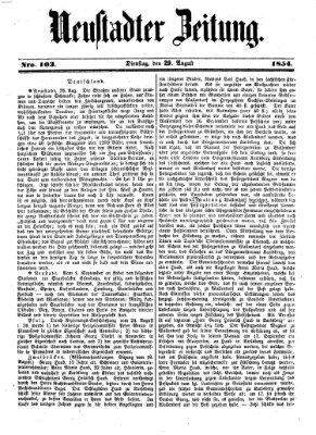 Neustadter Zeitung Dienstag 29. August 1854