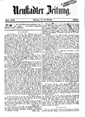 Neustadter Zeitung Samstag 14. Oktober 1854