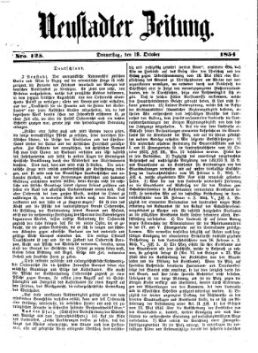 Neustadter Zeitung Donnerstag 19. Oktober 1854