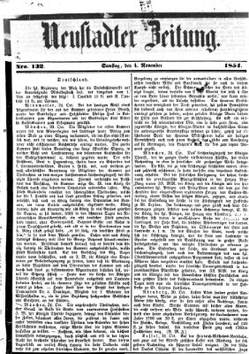 Neustadter Zeitung Samstag 4. November 1854