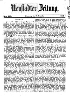 Neustadter Zeitung Donnerstag 30. November 1854