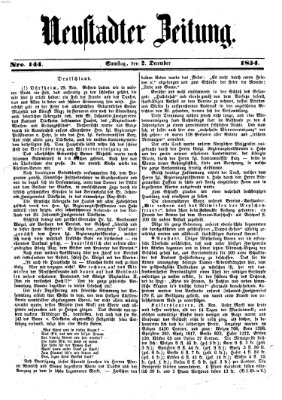 Neustadter Zeitung Samstag 2. Dezember 1854