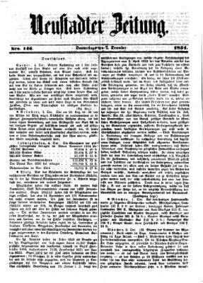 Neustadter Zeitung Donnerstag 7. Dezember 1854