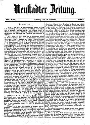 Neustadter Zeitung Samstag 16. Dezember 1854