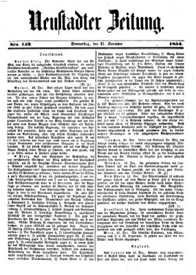 Neustadter Zeitung Donnerstag 21. Dezember 1854