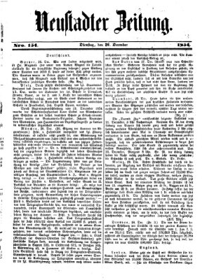 Neustadter Zeitung Dienstag 26. Dezember 1854