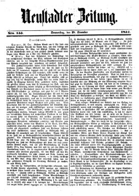 Neustadter Zeitung Donnerstag 28. Dezember 1854