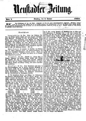 Neustadter Zeitung Dienstag 2. Januar 1855