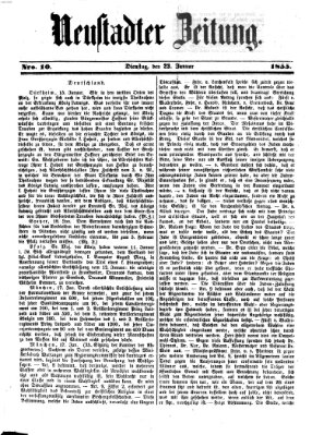 Neustadter Zeitung Dienstag 23. Januar 1855