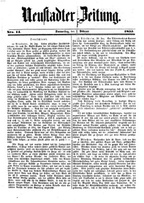 Neustadter Zeitung Donnerstag 1. Februar 1855