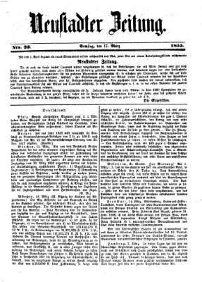 Neustadter Zeitung Samstag 17. März 1855