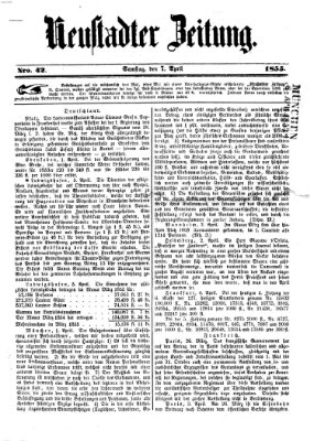 Neustadter Zeitung Samstag 7. April 1855