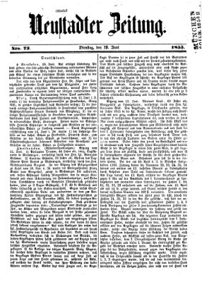 Neustadter Zeitung Dienstag 19. Juni 1855