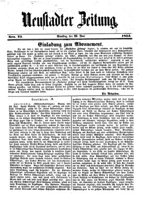 Neustadter Zeitung Samstag 23. Juni 1855