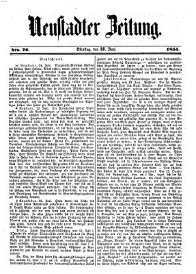 Neustadter Zeitung Dienstag 26. Juni 1855