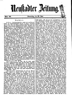 Neustadter Zeitung Donnerstag 28. Juni 1855