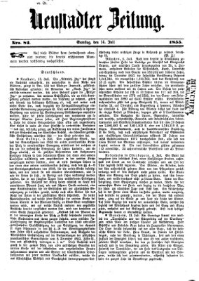 Neustadter Zeitung Samstag 14. Juli 1855