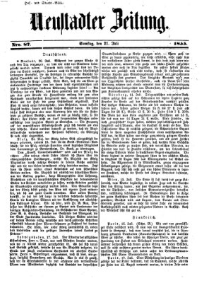 Neustadter Zeitung Samstag 21. Juli 1855