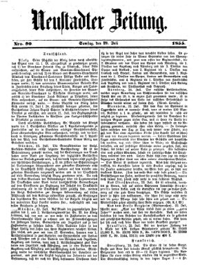 Neustadter Zeitung Samstag 28. Juli 1855