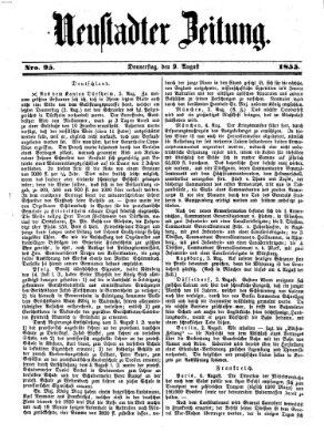 Neustadter Zeitung Donnerstag 9. August 1855