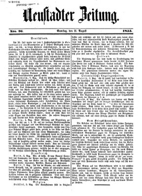 Neustadter Zeitung Samstag 11. August 1855