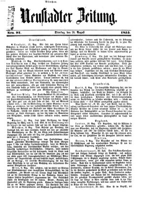 Neustadter Zeitung Dienstag 14. August 1855